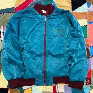 Vintage 90s Reebok Turquoise and Burgundy Sportswear Jacket Large